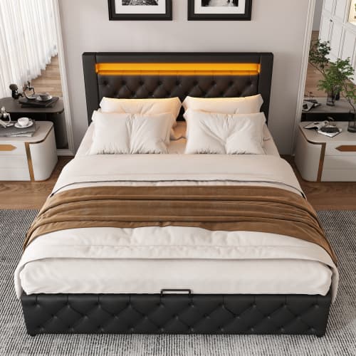 Transform Your Bedroom With This White LED Storage Bed - image 11