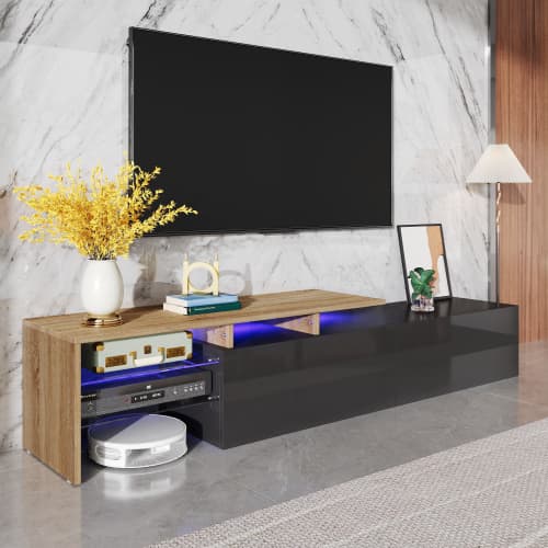 Contemporary TV Unit with 16-Colour LED Lighting - image 7