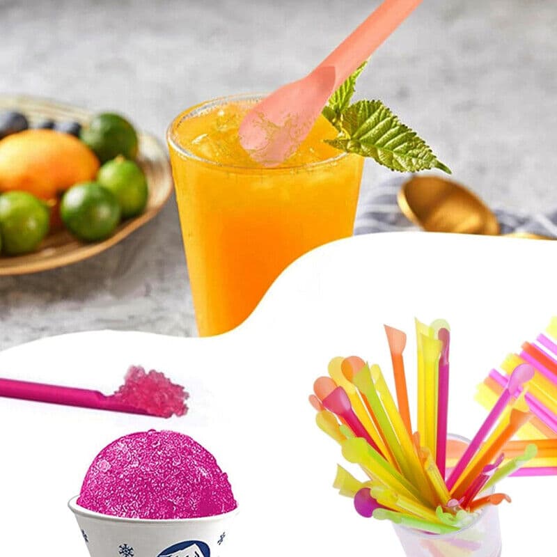 1100 Multicoloured Spoon Straws for Effortless Sipping - image 2