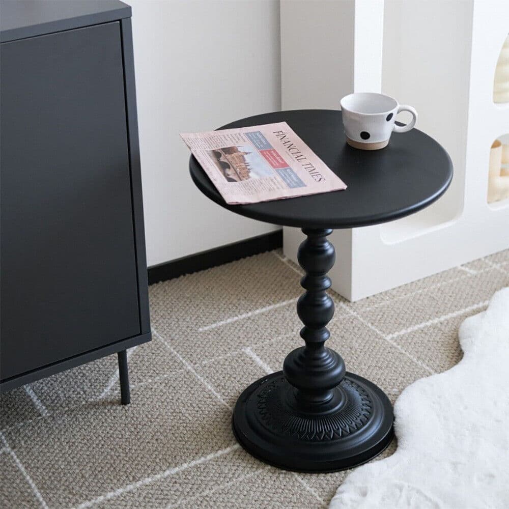 Effortless Style: Vintage Matte Metal Round Side Table - image 7