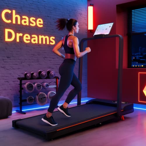 Compact Folding Treadmill with Adjustable Incline & Handrail - image 23