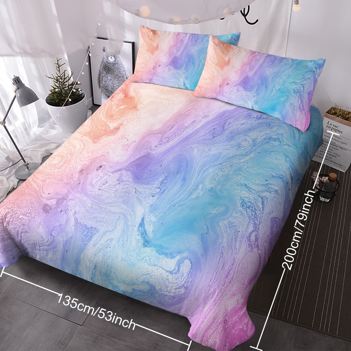 Soft Microfiber Single Duvet Cover & Pillowcase Set