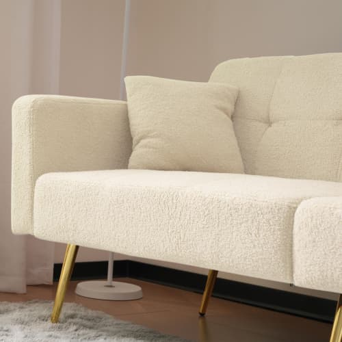 Chic 2 Seater Click Clack Sofa Bed with Side Pockets - image 37