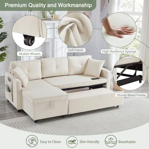 Transform Your Space with a 3-in-1 Reversible Sleeper Sofa - image 1