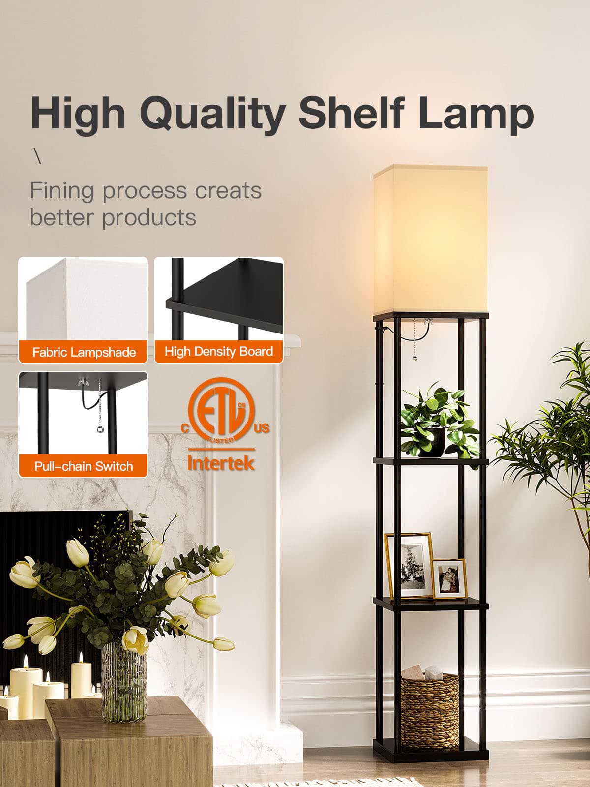 Transform Your Space with this 3-Tier Storage Floor Lamp - image 9