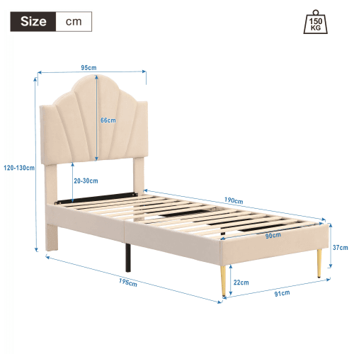Transform Your Bedroom with this Velvet Shell Single Bed - image 16