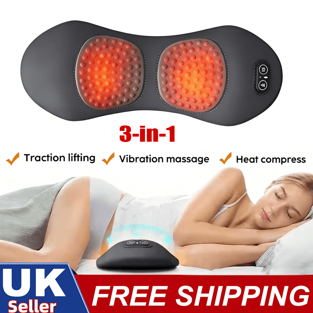 Transform Your Sleep with Heated Lumbar Support & Massage - image 3