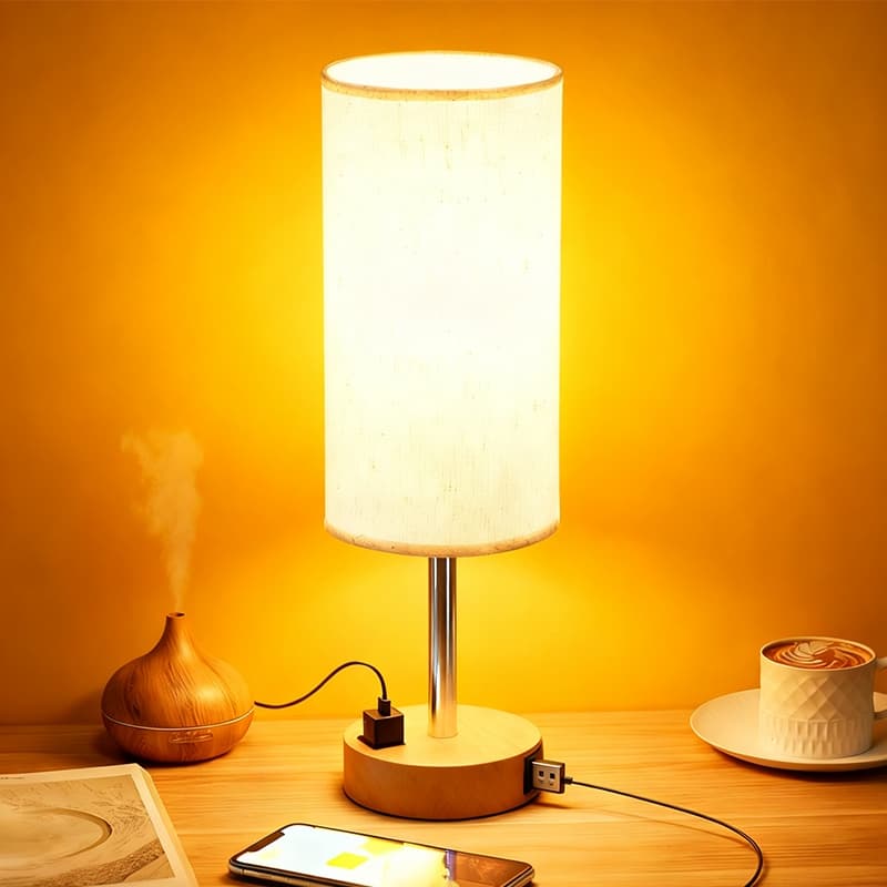 Effortless Lighting: 3-Way Dimmable Bedside Lamp with USB - image 11