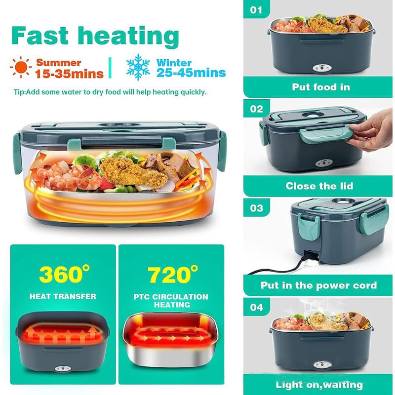 Effortless 60W Heated Lunch Box for Hot Meals Anywhere - image 9