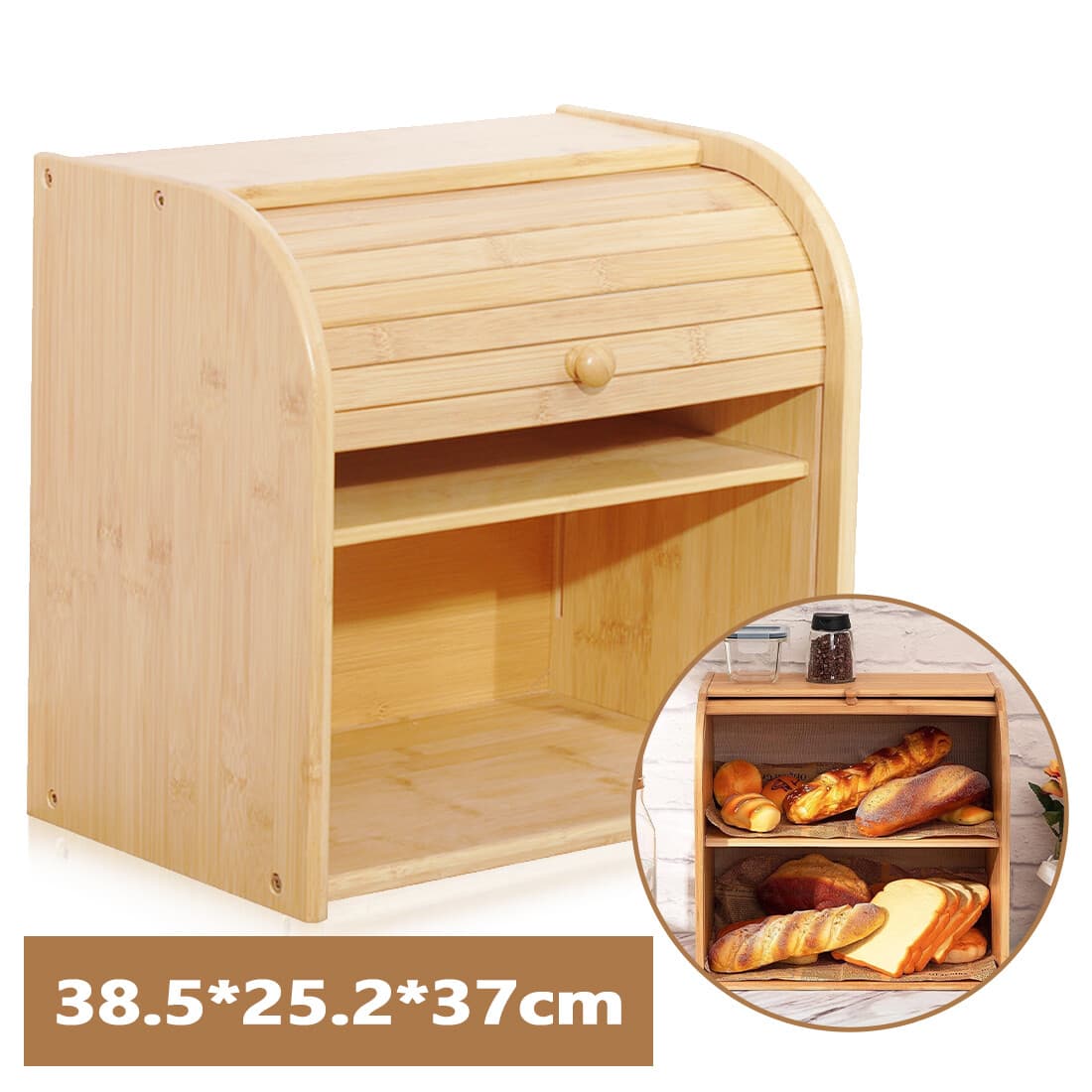 Effortless Kitchen Organisation with the 2-Tier Bamboo Bread Bin - image 9