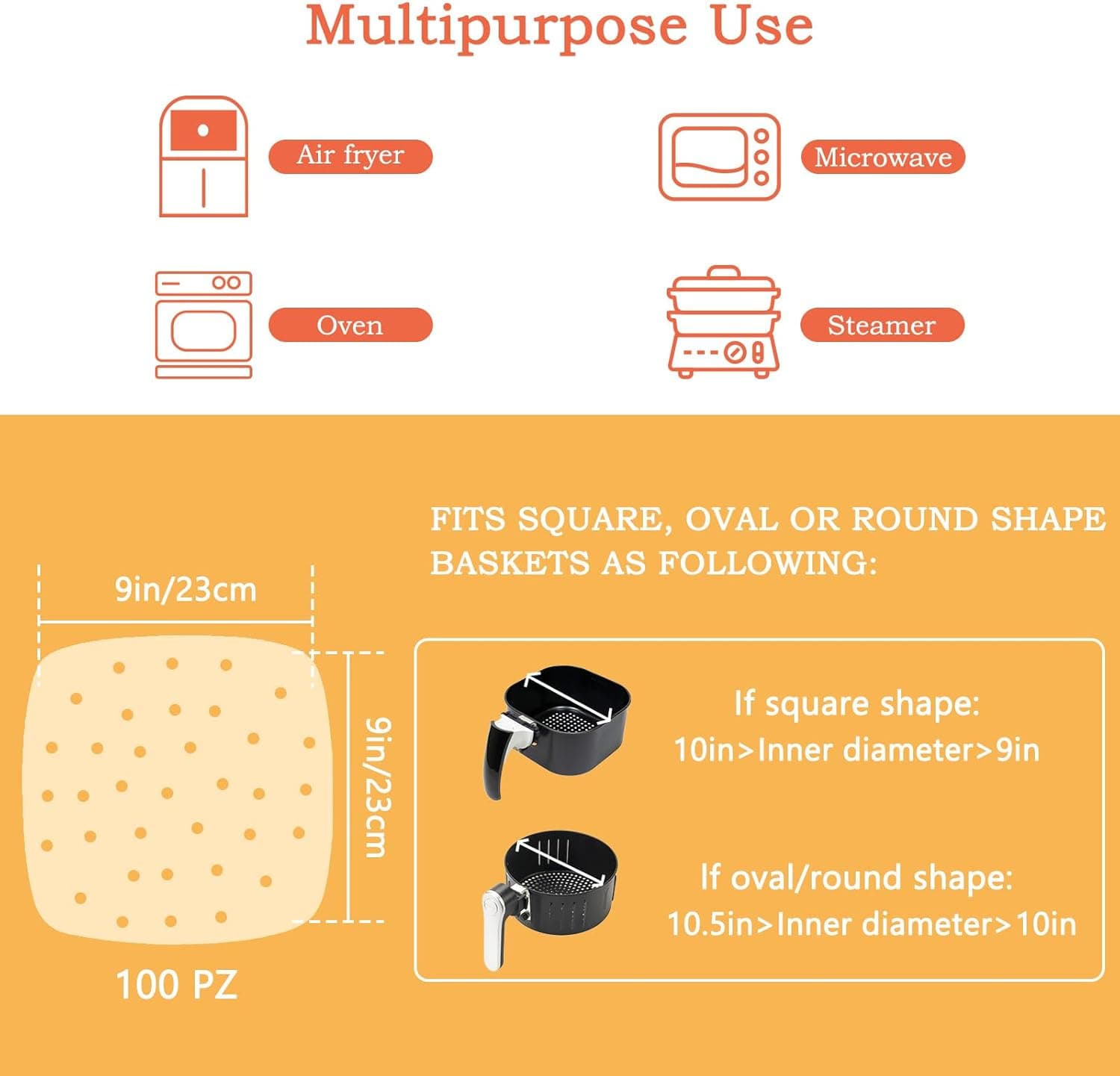 Effortless Cleanup with Premium 9-Inch Air Fryer Liners - image 6