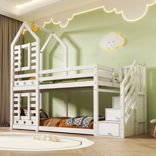 A Magical Cabin Bunk Bed with Clever Staircase Storage - image 15