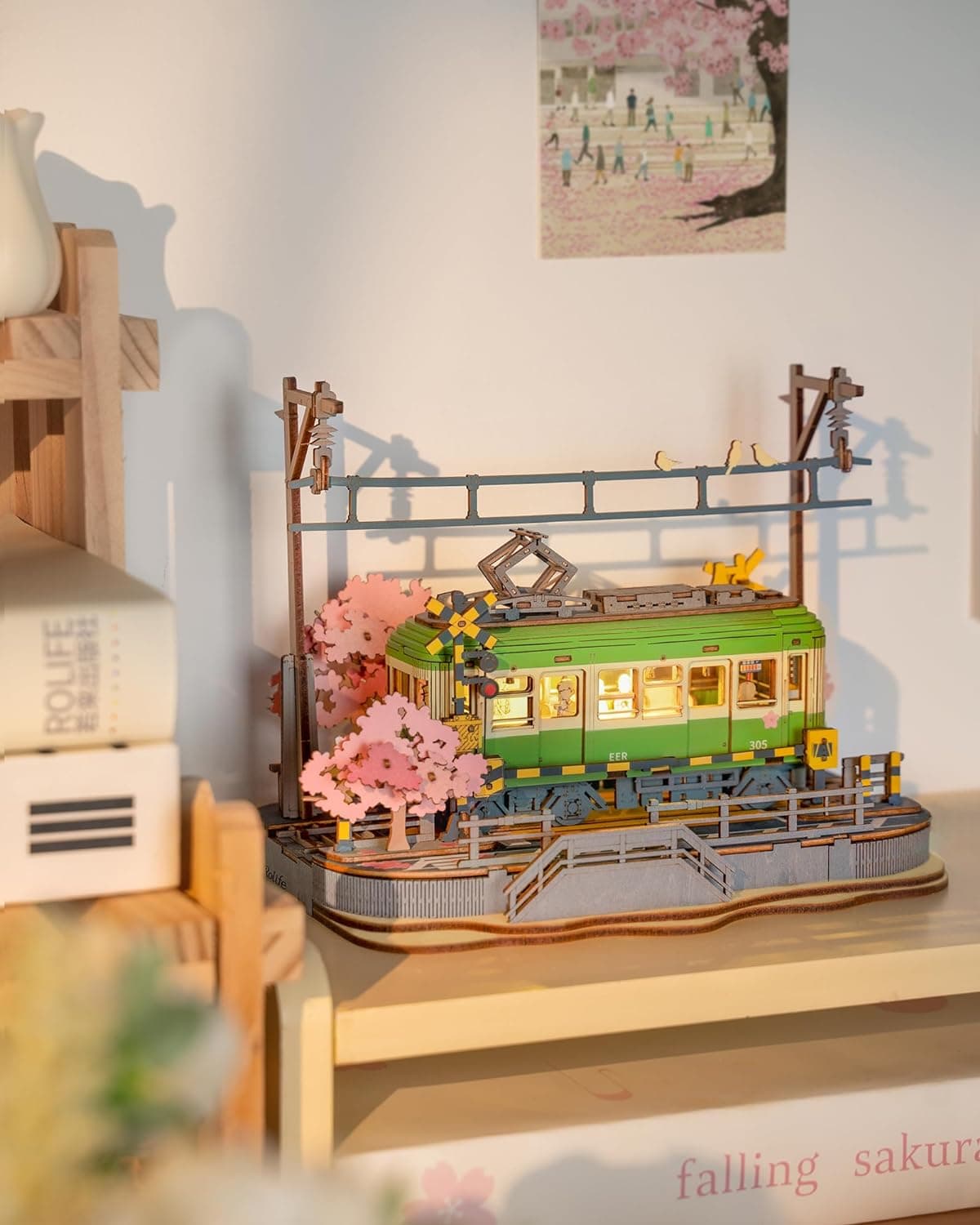 Japanese Sakura Tram Wooden Model Kit to Build - image 7