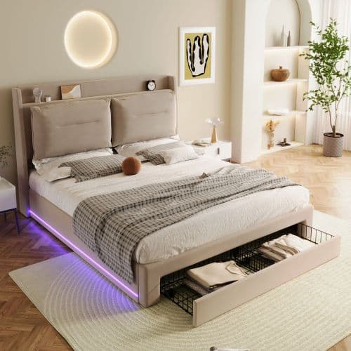 Transform Your Bedroom with this Premium Velvet Storage Bed - image 22