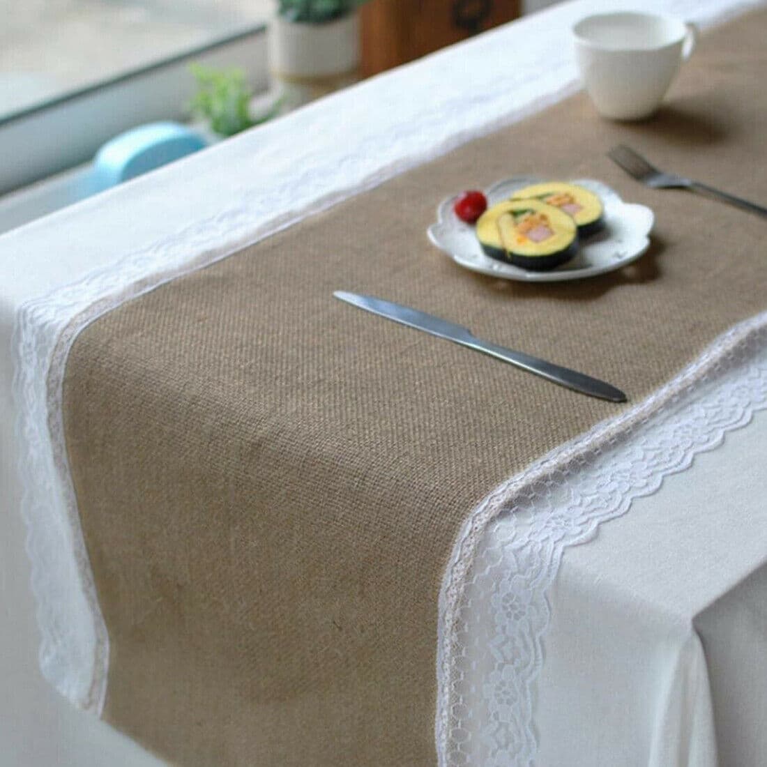 Transform Your Event with this 10m Rustic Hessian Runner Roll - image 11
