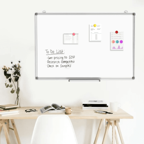 Transform Your Workspace with this Magnetic Dry Wipe Board - 90x60 cm