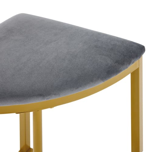 Modern Round Dining Set with Marble Effect Top & 4 Stools - image 10