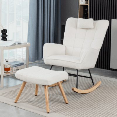 Discover Effortless Comfort in the Villalta Home White Rocking Chair - image 8
