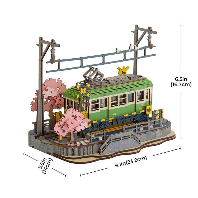 Japanese Sakura Tram Wooden Model Kit to Build - image 3