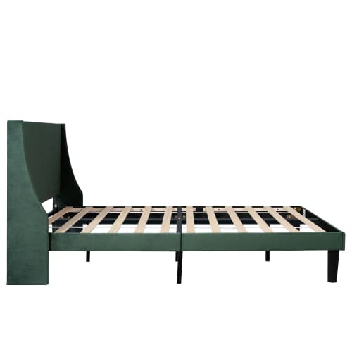 Transform Your Bedroom with this Dark Green Velvet Double Bed - image 9