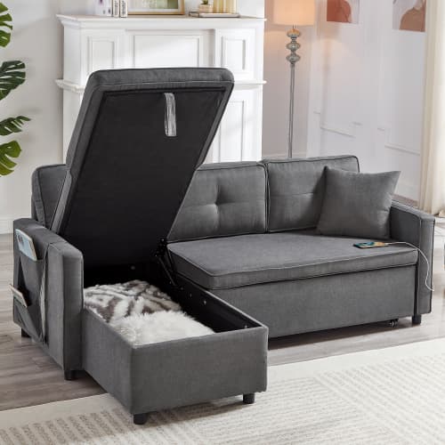 Effortless Comfort: Villalta Home Grey Corner Sofa Bed with Storage - image 13