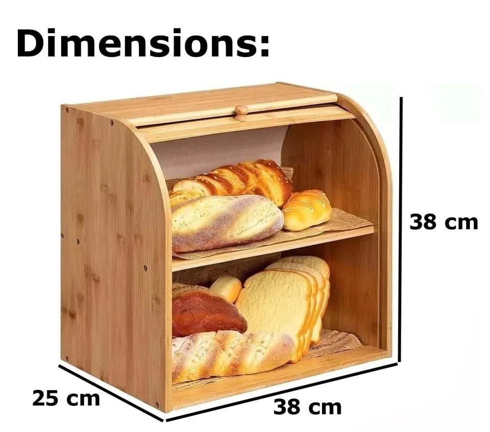 Effortless Kitchen Organisation with the 2-Tier Bamboo Bread Bin - image 14