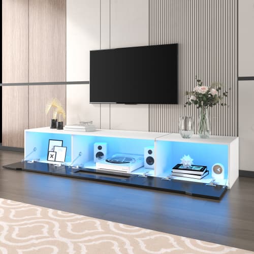 High Gloss TV Unit with Colour-Changing LED Lighting - image 2