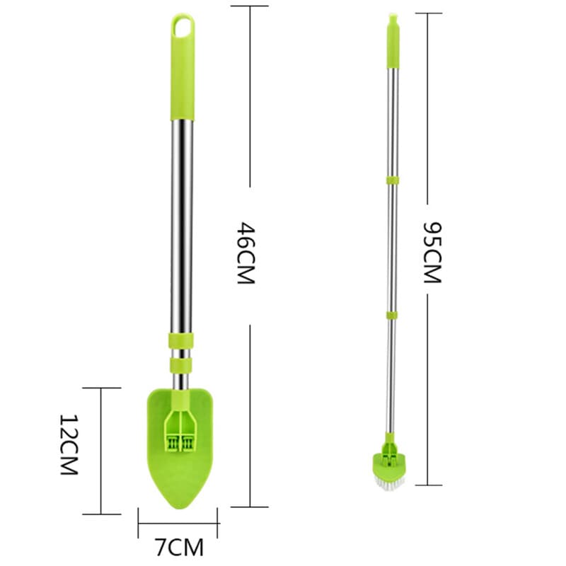 3-in-1 Telescopic Bathroom Cleaning Brush with Interchangeable Heads - image 16