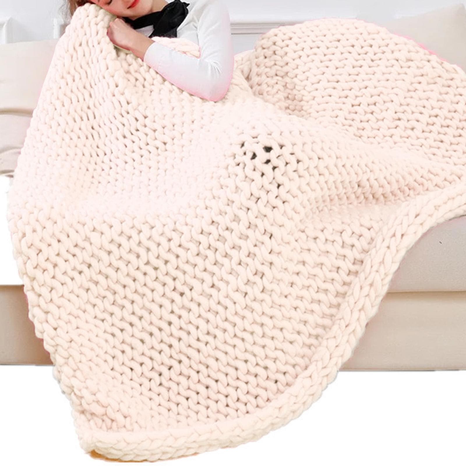 Premium Beige White Chunky Yarn for Effortless Arm Knitting - image 4