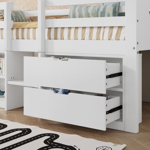 Transform Their Room with the Villalta Home White Single Storage Bed - image 19