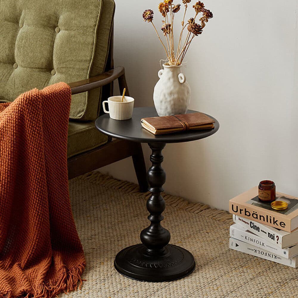 Effortless Style: Vintage Matte Metal Round Side Table - image 10