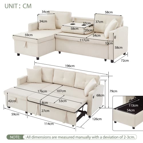 Transform Your Space with a 3-in-1 Reversible Sleeper Sofa - image 3