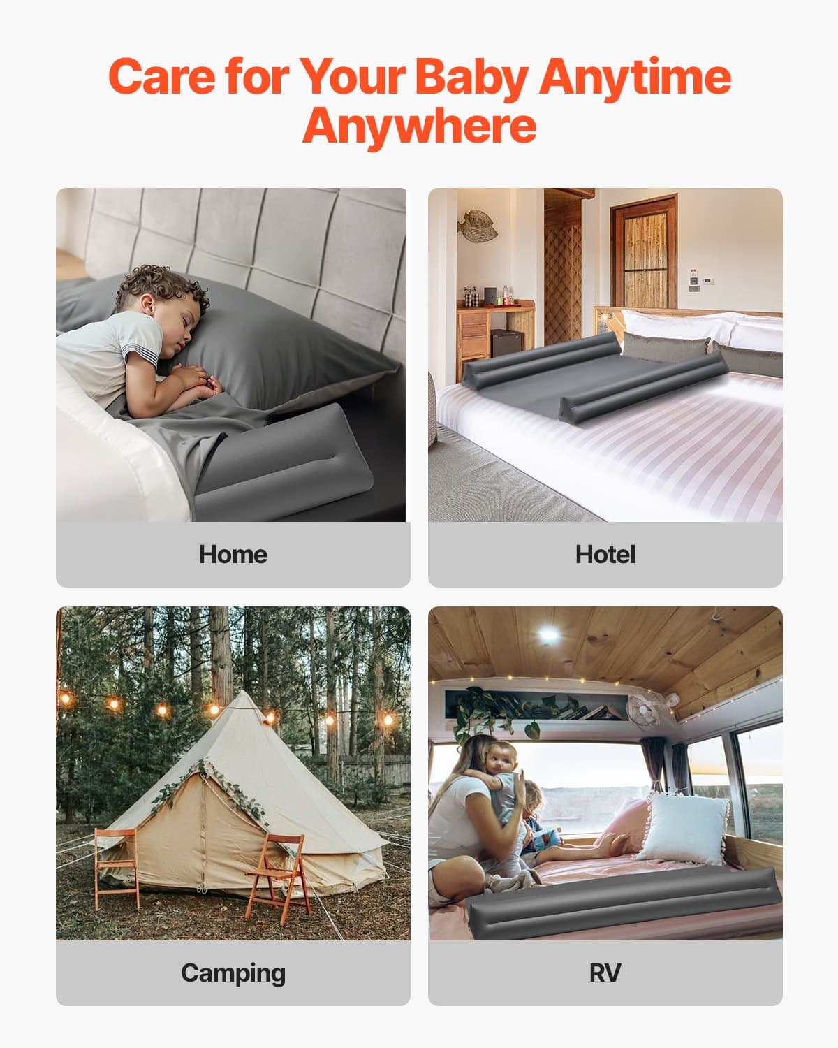52-Inch Inflatable Toddler Bed Bumpers for Safe Sleep - image 10