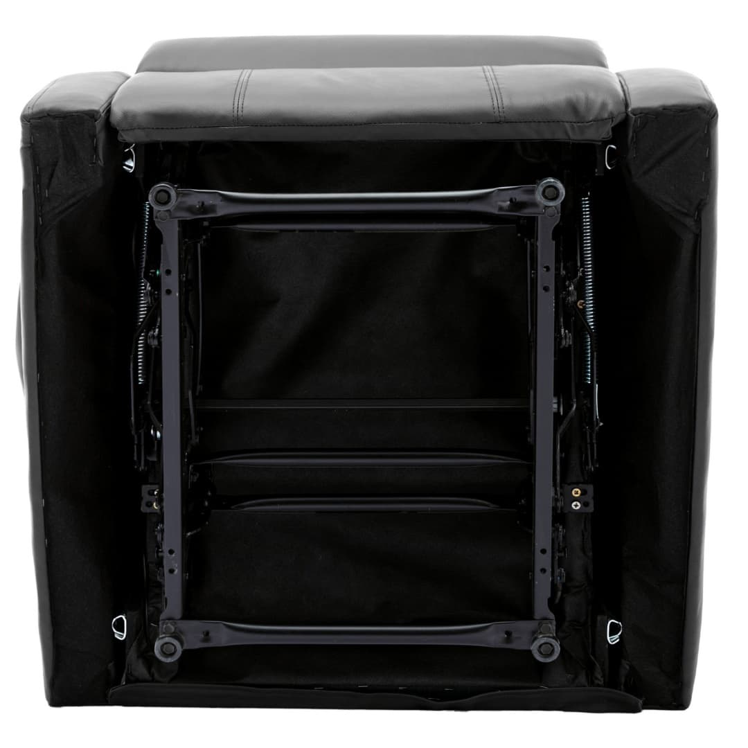 Adjustable Recliner Armchair in Black PU Leather - image 6