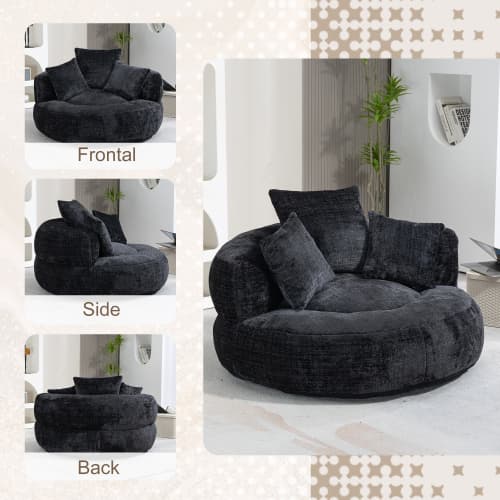 Unwind in Ultimate Comfort with Our High-Back Chenille Bean Bag - image 10