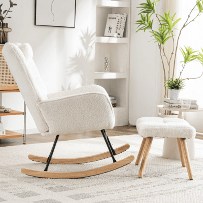 Discover Effortless Comfort in the Villalta Home White Rocking Chair - image 5