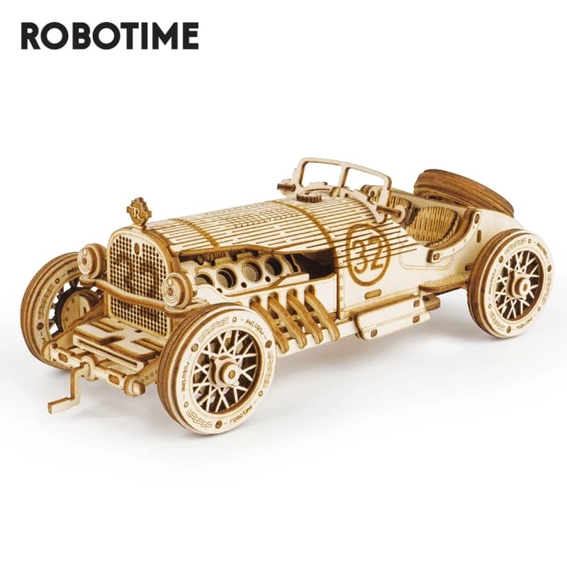 Self-Assembly 3D Wooden Racing Car Model - image 3