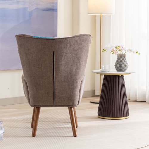 Multi-Colour Lounge Chair & Matching Ottoman Set - image 18