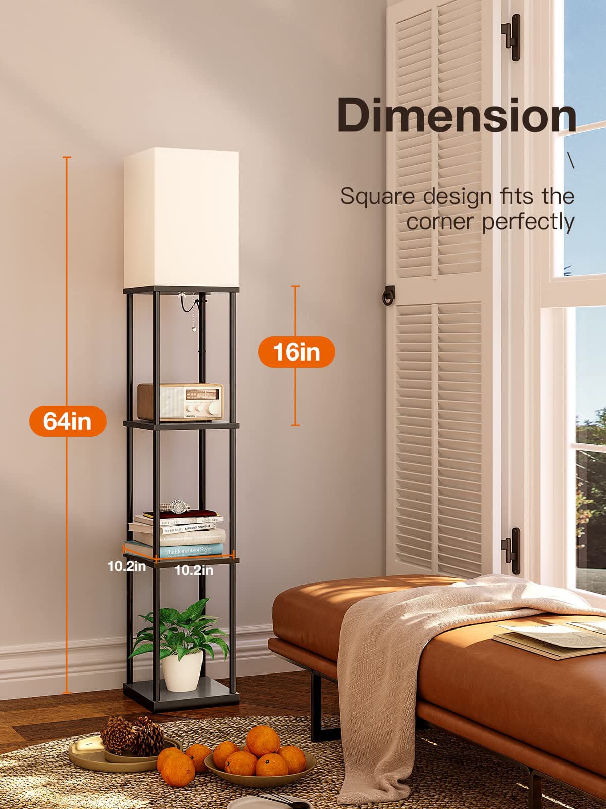 Transform Your Space with this 3-Tier Storage Floor Lamp - image 1