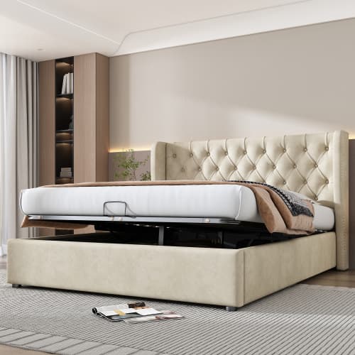 Effortless Storage Meets Timeless Style in this Velvet Bed - image 20