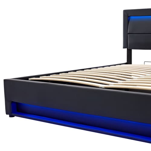 Multifunctional King Size Bed with Ottoman Storage & Charging - image 30