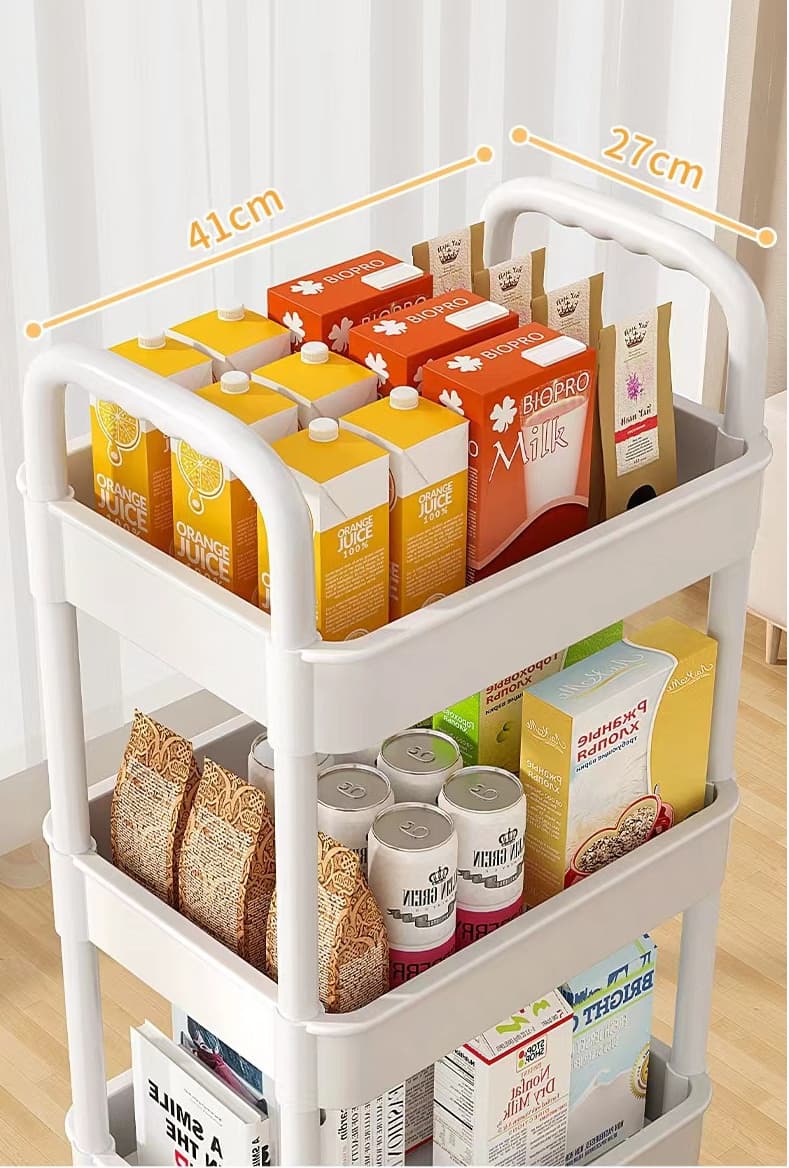 Effortless Organisation: 3-Tier Slim Rolling Storage Trolley - image 4