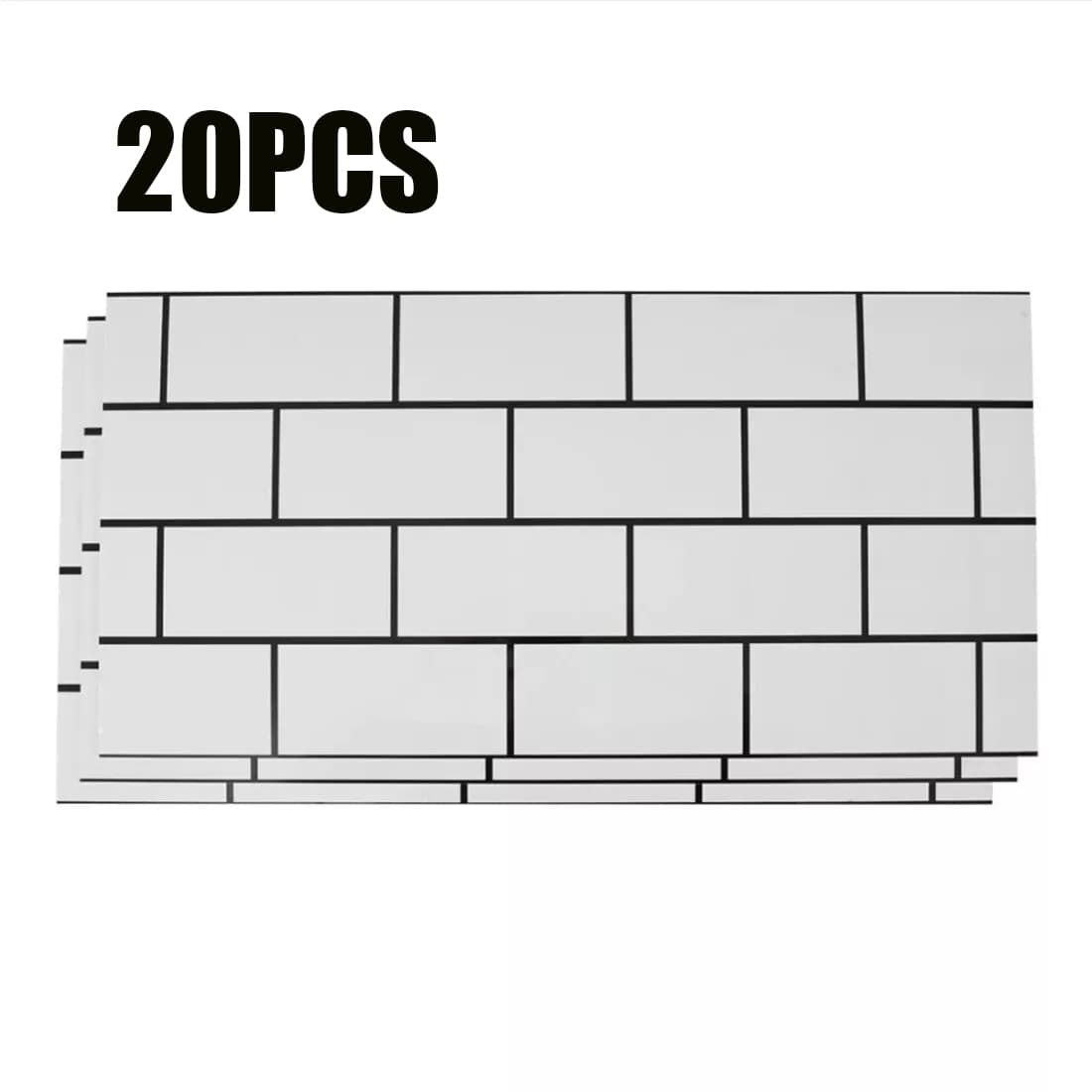 Peel-and-Stick White Subway Tile Stickers for Kitchen & Bathroom - Default