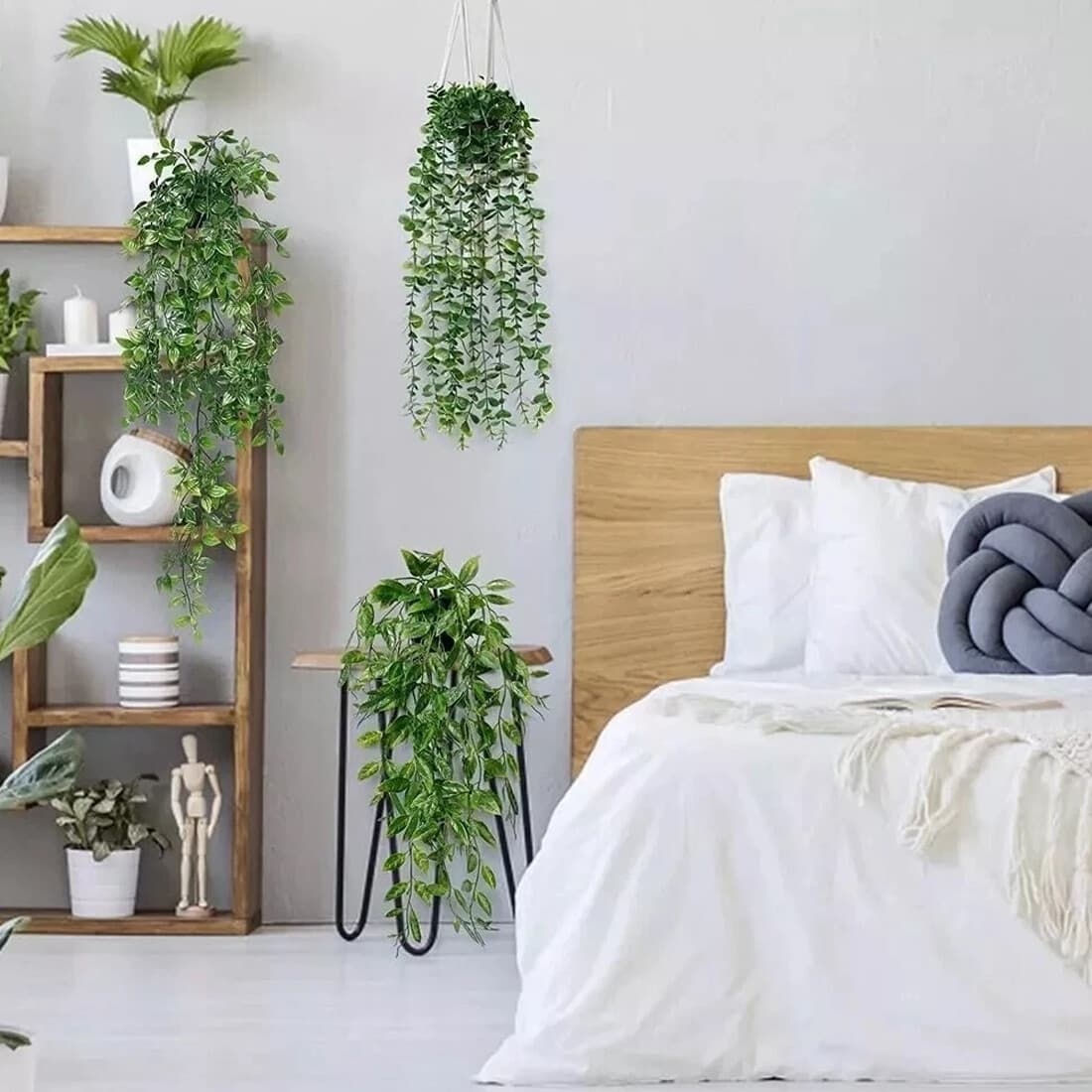 Set of 3 Realistic Artificial Hanging Plants - image 13