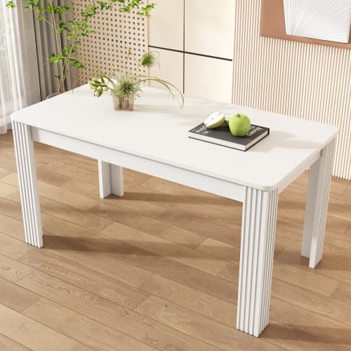 Modern Rectangular Dining Table for 4 People (Oak Effect) - image 18