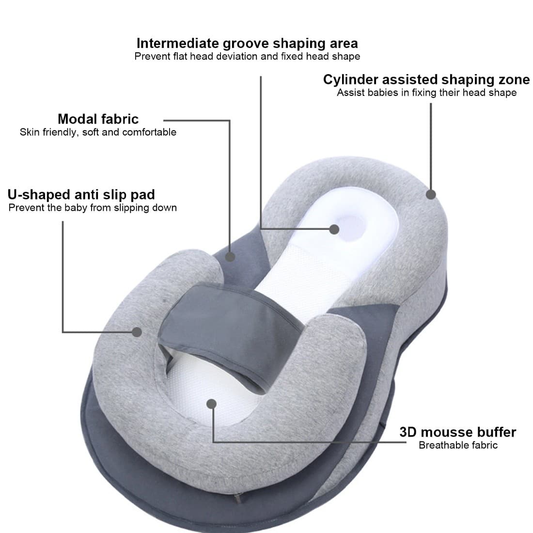 Supportive Wedge Pillow for Supervised Baby Comfort - image 7