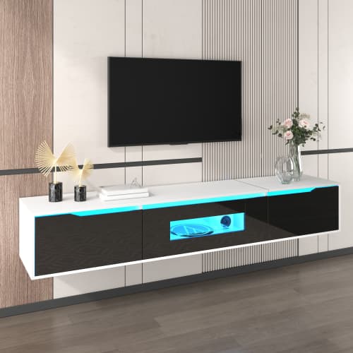 High Gloss TV Unit with Colour-Changing LED Lighting - image 11