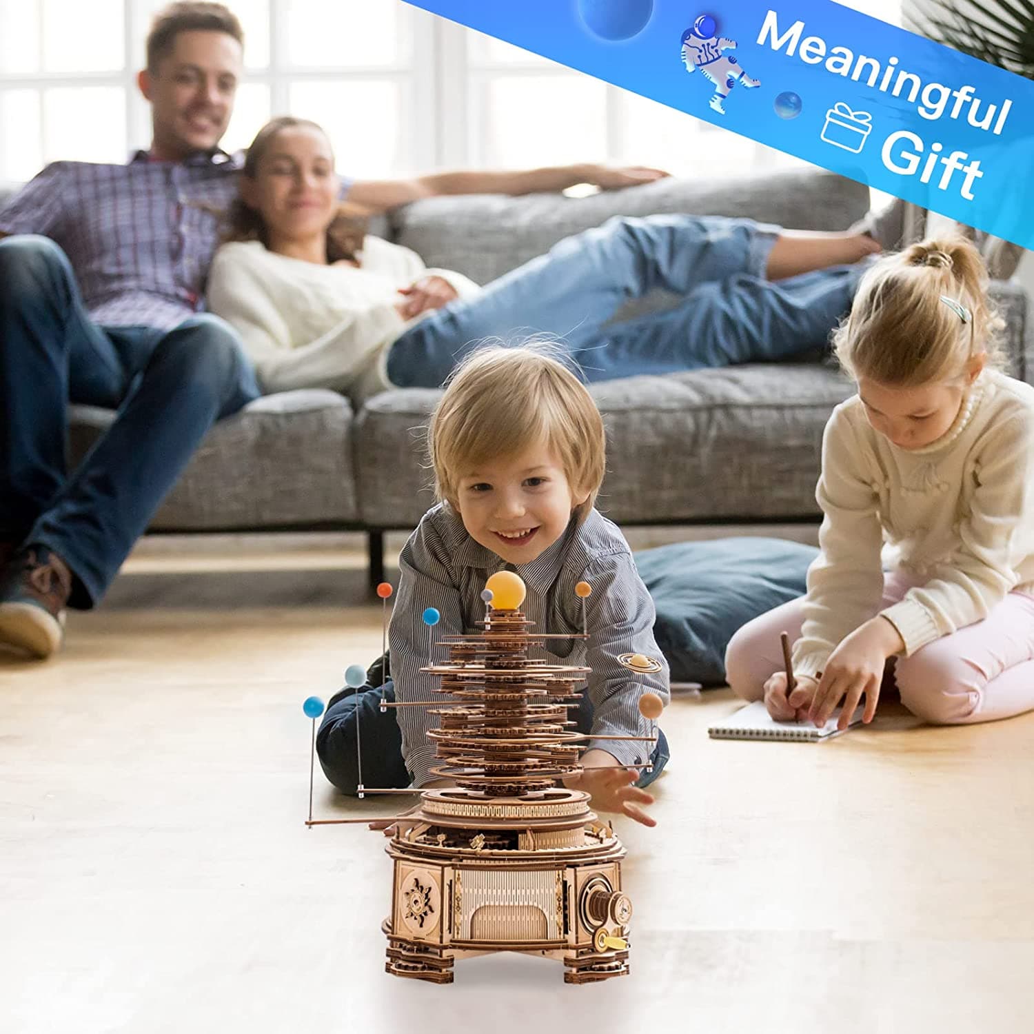 Discover the ROKR Mechanical Orrery 3D Wooden Puzzle - image 4