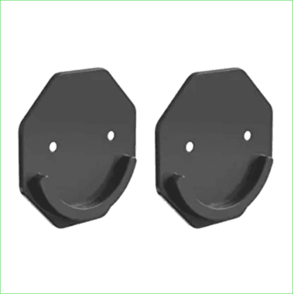 Hexagonal ABS Shower Rod Brackets in Matte Black — Pair - image 2