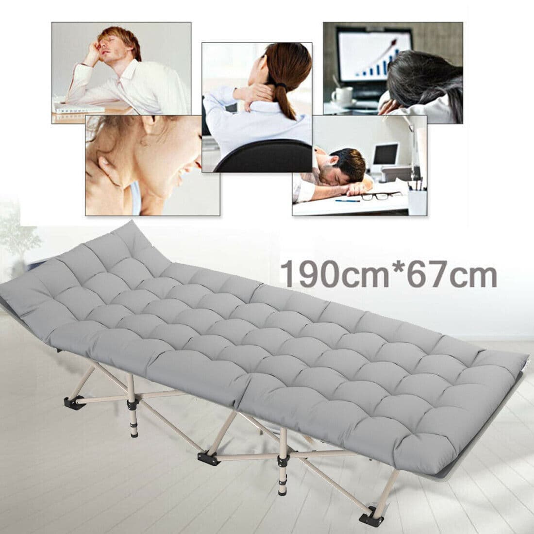 Premium Heavy Duty Single Folding Bed with Comfort Mat - image 7